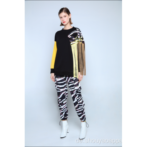 LADIES ZEBRA CROPPED JOGGERS